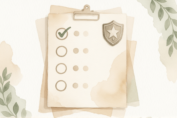 Personal boundary checklist illustration listing self-reflection questions before responding