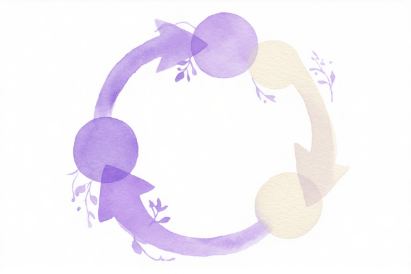 Visualization of the brains rumination loop replaying the same memory repeatedly