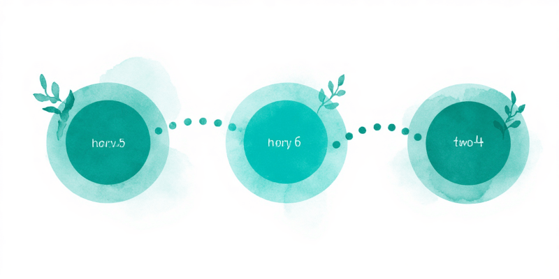 Step-by-step reset action steps shown as sequential circular nodes after an impulsive message